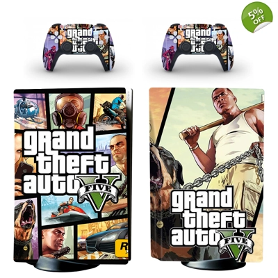 GTA 5 decal skin for PS5 Disc Edition Console and two Cont.. GTA 5 decal skin for PS5 Disc Edition Console and two Cont..