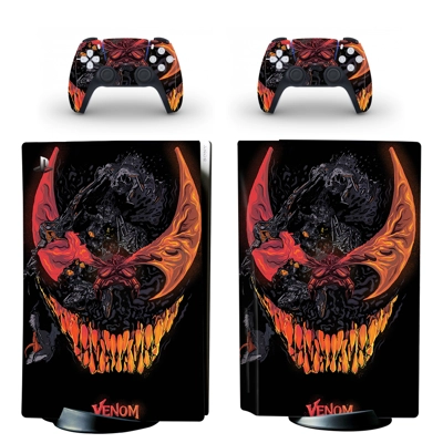 Venom decal skin for PS5 Disc Edition Console and two Cont.. Venom decal skin for PS5 Disc Edition Console and two Cont..
