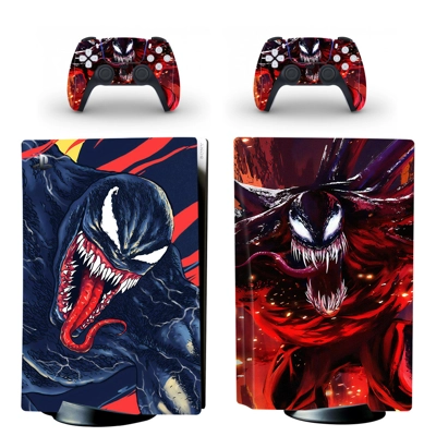 Venom decal skin for PS5 Disc Edition Console and two Cont.. Venom decal skin for PS5 Disc Edition Console and two Cont..