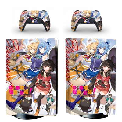 Anime Girl decal skin for PS5 Disc Edition Console and two.. Anime Girl decal skin for PS5 Disc Edition Console and two..