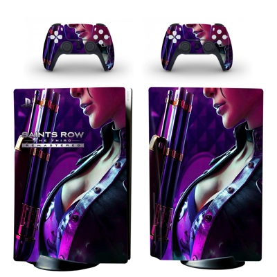 Saints Row 3 decal skin for PS5 Disc Edition Console and t.. Saints Row 3 decal skin for PS5 Disc Edition Console and t..