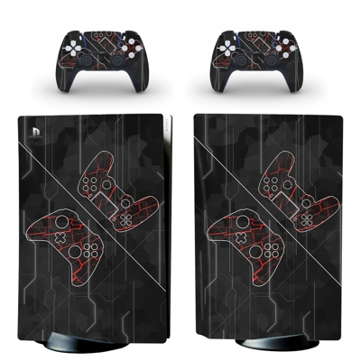 Game Controller decal skin for PS5 Disc Edition Console and two Controllers