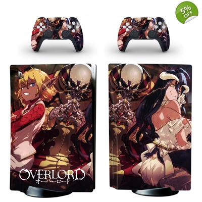 Overlord The Undead King decal skin for PS5 Disc Edition Console and two Controllers