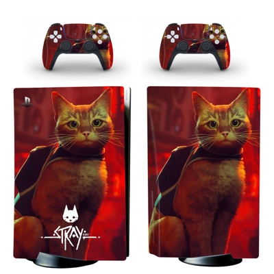 Stray decal skin for PS5 Disc Edition Console and two Cont.. Stray decal skin for PS5 Disc Edition Console and two Cont..