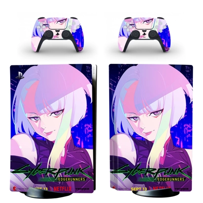Cyberpunk Edgerunners decal skin for PS5 Disc Edition Cons.. Cyberpunk Edgerunners decal skin for PS5 Disc Edition Cons..