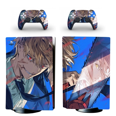 Chainsaw Man decal skin for PS5 Disc Edition Console and t.. Chainsaw Man decal skin for PS5 Disc Edition Console and t..