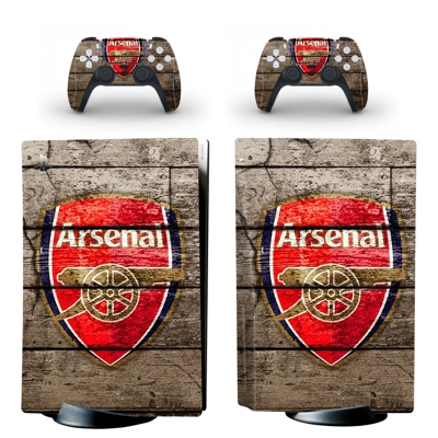 Arsenal Football Club decal skin for PS5 Disc Edition Console and two Controllers