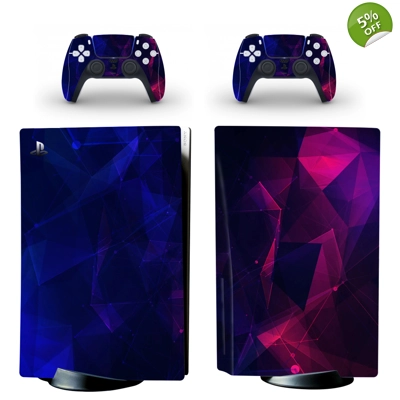 Unisex Style decal skin for PS5 Disc Edition Console and two Controllers