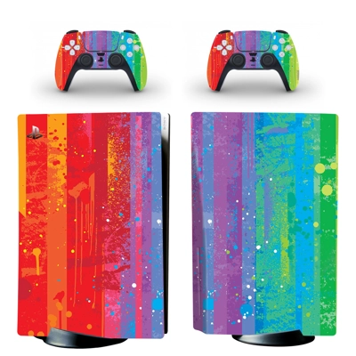 Unisex Style decal skin for PS5 Disc Edition Console and two Controllers
