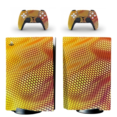 Unisex Style decal skin for PS5 Disc Edition Console and two Controllers