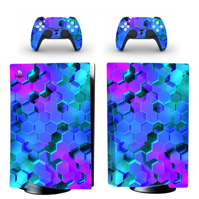 Unisex Style decal skin for PS5 Disc Edition Console and two Controllers