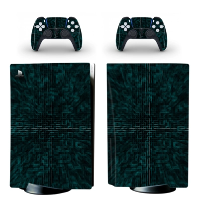 Unisex Style decal skin for PS5 Disc Edition Console and two Controllers