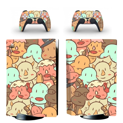 Unisex Style decal skin for PS5 Disc Edition Console and two Controllers