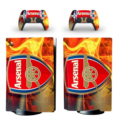 Arsenal Football Club decal skin for PS5 Disc Edition Console and two Controllers