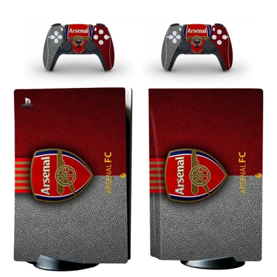 Arsenal Football Club decal skin for PS5 Disc Edition Console and two Controllers