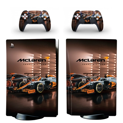 Formula 1 Racing decal skin for PS5 Disc Edition Console and two Controllers