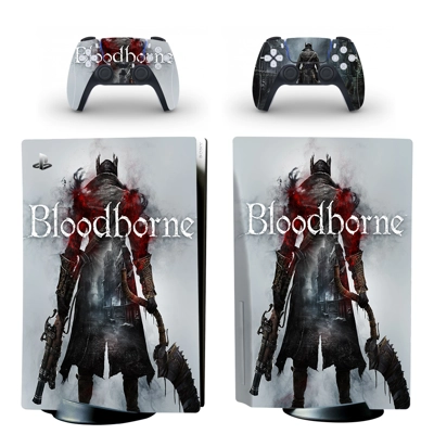 Bloodborne decal skin for PS5 Disc Edition Console and two.. Bloodborne decal skin for PS5 Disc Edition Console and two..