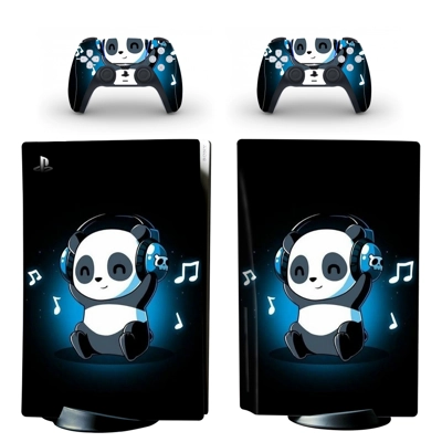 Panda decal skin for PS5 Disc Edition Console and two Cont.. Panda decal skin for PS5 Disc Edition Console and two Cont..