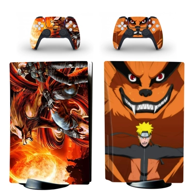Naruto decal skin for PS5 Disc Edition Console and two Con.. Naruto decal skin for PS5 Disc Edition Console and two Con..