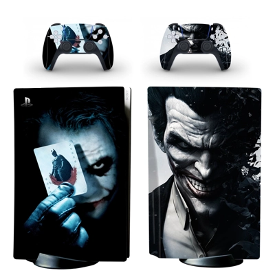 The Joker decal skin for PS5 Disc Edition Console and two Controllers