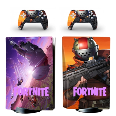 Fortnite decal skin for PS5 Disc Edition Console and two Controllers