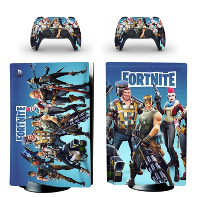 Fortnite decal skin for PS5 Disc Edition Console and two Controllers