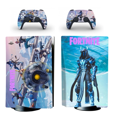 Fortnite decal skin for PS5 Disc Edition Console and two C.. Fortnite decal skin for PS5 Disc Edition Console and two C..