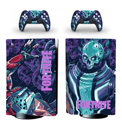 Fortnite decal skin for PS5 Disc Edition Console and two C.. Fortnite decal skin for PS5 Disc Edition Console and two C..