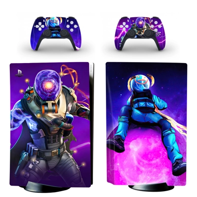 Fortnite decal skin for PS5 Disc Edition Console and two Controllers