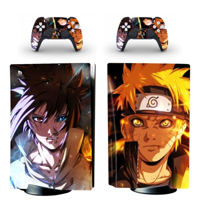 Naruto decal skin for PS5 Disc Edition Console and two Con.. Naruto decal skin for PS5 Disc Edition Console and two Con..