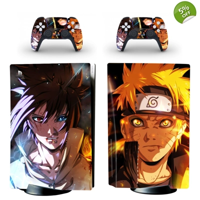 Naruto decal skin for PS5 Disc Edition Console and two Controllers