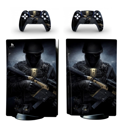 Rainbow Six Seige decal skin for PS5 Disc Edition Console .. Rainbow Six Seige decal skin for PS5 Disc Edition Console ..