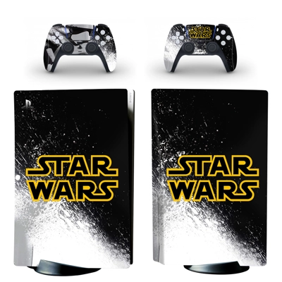 Star Wars decal skin for PS5 Disc Edition Console and two .. Star Wars decal skin for PS5 Disc Edition Console and two ..
