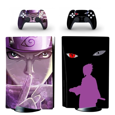 Naruto decal skin for PS5 Disc Edition Console and two Con.. Naruto decal skin for PS5 Disc Edition Console and two Con..