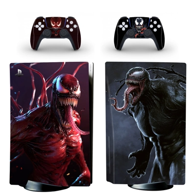 Venom decal skin for PS5 Disc Edition Console and two Cont.. Venom decal skin for PS5 Disc Edition Console and two Cont..