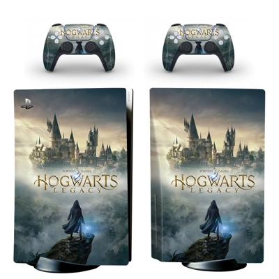 Hogwarts Legacy decal skin for PS5 Disc Edition Console and two Controllers