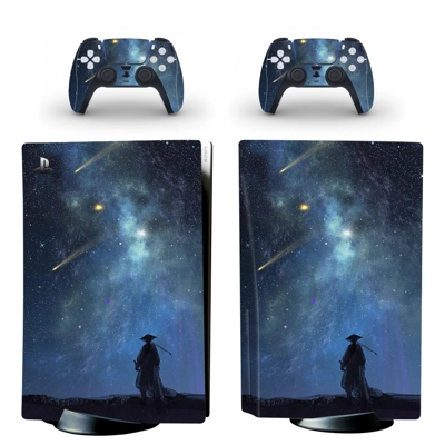 Starry Sky People decal skin for PS5 Disc Edition Console and two Controllers