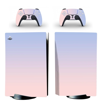 Gradient Colors decal skin for PS5 Disc Edition Console and two Controllers