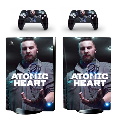 Atomic Heart decal skin for PS5 Disc Edition Console and t.. Atomic Heart decal skin for PS5 Disc Edition Console and t..