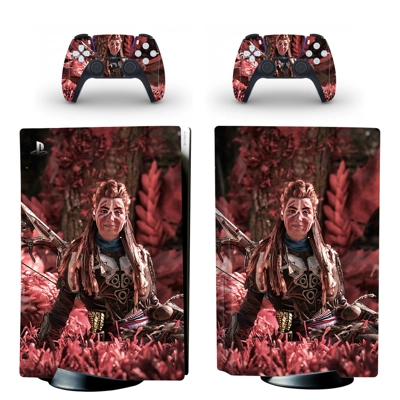 Horizon Forbidden West decal skin for PS5 Disc Edition Console and two Controllers