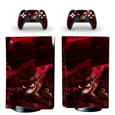 Black Clover decal skin for PS5 Disc Edition Console and t.. Black Clover decal skin for PS5 Disc Edition Console and t..