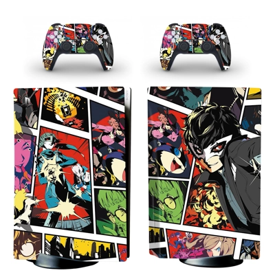 Persona decal skin for PS5 Disc Edition Console and two Co.. Persona decal skin for PS5 Disc Edition Console and two Co..