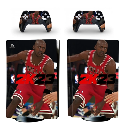 NBA 2K23 decal skin for PS5 Disc Edition Console and two C.. NBA 2K23 decal skin for PS5 Disc Edition Console and two C..