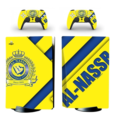 Al Nassr FC decal skin for PS5 Disc Edition Console and two Controllers