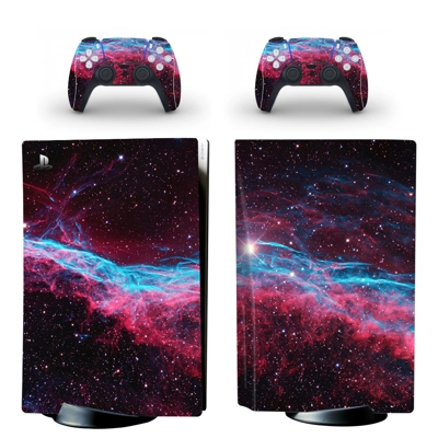 Nebula decal skin for PS5 Disc Edition Console and two Con.. Nebula decal skin for PS5 Disc Edition Console and two Con..
