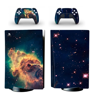 Nebula decal skin for PS5 Disc Edition Console and two Con.. Nebula decal skin for PS5 Disc Edition Console and two Con..