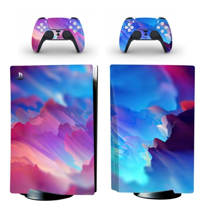 Digital Texture decal skin for PS5 Disc Edition Console and two Controllers
