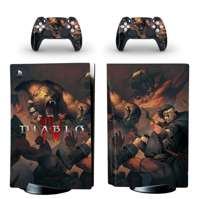 Diablo 4 decal skin for PS5 Disc Edition Console and two C.. Diablo 4 decal skin for PS5 Disc Edition Console and two C..