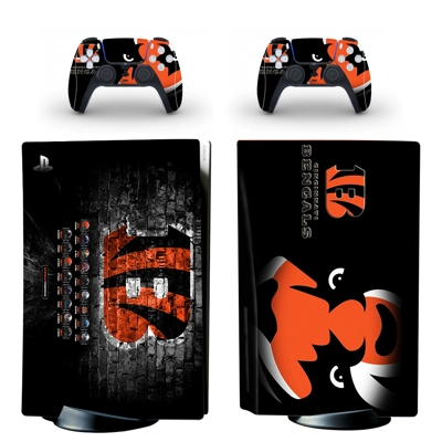 Cincinnati Bengals decal skin for PS5 Disc Edition Console.. Cincinnati Bengals decal skin for PS5 Disc Edition Console..
