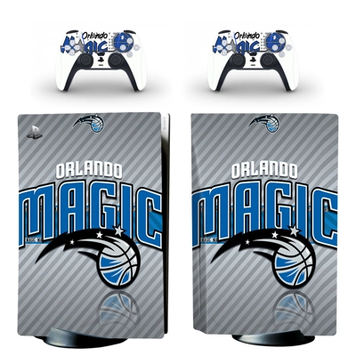 Orlando Magic NBA decal skin for PS5 Disc Edition Console and two Controllers